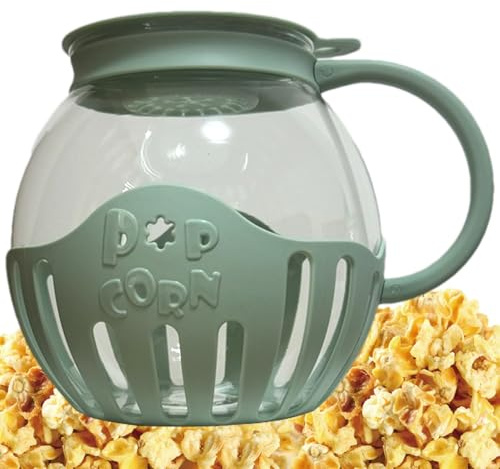 Mikrowelle Popcorn Behälter, 2,13 L Popcorn Schüssel Mit Deckel, Spülmaschinenfest, Hitzebeständig, Gesund Und Fettarm, Heißluft-Popcornmaschine Für Kinder, Filmabende, Partys Und Zuhause