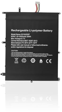 (7.6V 5000mAh/38Wh) 30154200P NV-2874180-2S Laptop Batteries for Teclast F7 Plus for Jumper EZbook X4 MB11 MB12 3 Plus NV-30154200 F6 Pro for Ezbook S4/X4/X4 281 40168 HW-3487265 (7 Cables)