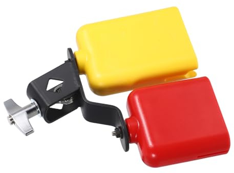 Clochette à Main à Double Montage, Bloc ABS Zinc pour École | Cloche à Vache Aiguë et Basse, Léger et Portable, Qualité Sonore, Usage Musique