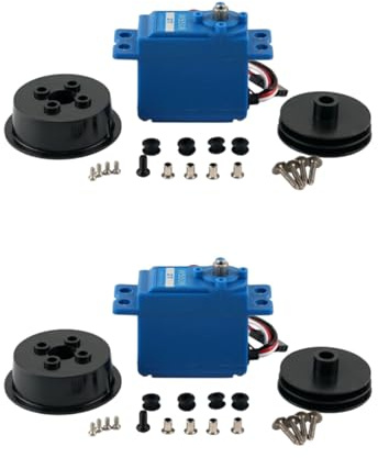 RCmall Sail Winch Servo 8KG 360° Digital Metal Gear JX W5508-2T High Speed 0.40Sec for RC Boat & IOM Yacht Racing 2Pack