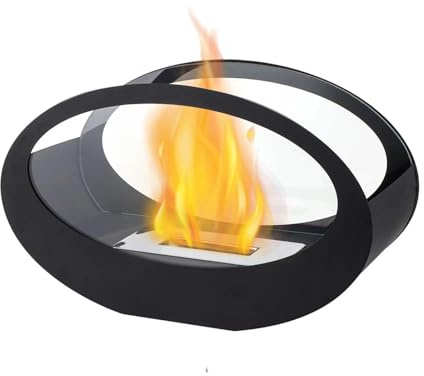 Gwtdtoad Mini-Tischfeuer,Ovaler Metallrahmen, Tragbar Und Winddicht - Desktop-Flammenkamin | für Terrasse, Garten, Esstisch, Balkon, Wohnzimmer und Arbeitszimmer