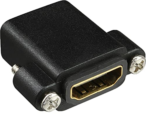InLine 17600N HDMI Adapter zum Einbau mit Gewinde, HDMI A Buchse/Buchse, vergoldete Kontakte, 4K2K kompatibel