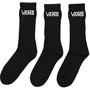 Vans Classic Crew Calze da Uomo, Nero (Black), 42.5-47, confezione da 3