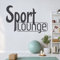GRAZDesign Wandtattoo Sport Lounge Fitnessraum Motivation Kraftsport | Wandaufkleber Sportraum, Fitnessstudio, Bodybuilding | Türaufkleber Gym Deko Fitness Home - 85x57cm / 070 schwarz