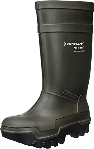 DUNLOP Protective Footwear, C662933, Purofort Thermo+ Full Safety, Verde Scuro/Nere, Taglia 44 EU
