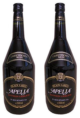 2x Apelia Black Label Magnum je 1,5 Liter griechischer Rotwein Griechenland roter Wein + Probiersachet a 10 ml Olivenöl aus Kreta