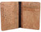 Boshiho Portefeuille en Liège Végétalien Ultra Fin pour Hommes - Porte-Cartes de Crédit et d'Identité, 8 Emplacements, Liège/Bronzage, 10.2 x 7.5 x 1.0cm