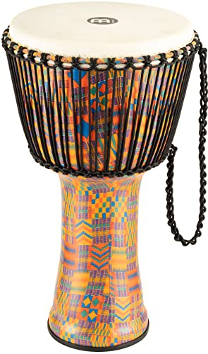 Meinl Percussion Rope Travel Djembe - Sehr große Handtrommel - Mit Ziegenfell - Durchmesser 14 Zoll - Kunststoff, Mehrfarbig (PADJ2-XL-G)