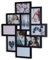 levandeo Fotocollage Bilderrahmen 55x50 mit Glasscheiben für 10 Fotos 10x15cm Schwarz Fotogalerie Fotorahmen Bilderrahmen Collage