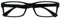 OPULIZE PEP Lesebrille für Damen und Herren - Große Rechteckige Brille - Komfortable Federscharniere - Kratzfest - Schwarz - UVR +3.50