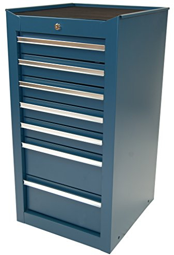 Werkzeugschrank, schmal, 7 Schubladen, blau