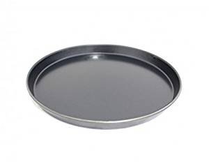 FASA Teglia Ferro Blu Antiaderente Professionale placca Rotonda per focaccia Pizza Dolci : Forno Elettrico Legna (36cm)