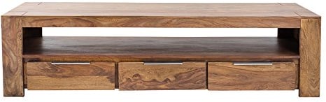 Invicta Interior riess-Ambiente Massives TV-Board MAKASSAR 170cm Sheesham Stone Finish Lowboard mit DREI Schubladen Wohnzimmerschrank TV-Schrank Sideboard Holzschrank Stauraum