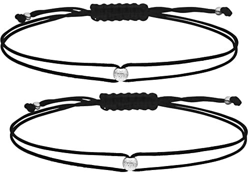 Damen Mutter Tochter Kugelarmband Set 925 Silber diamantiert