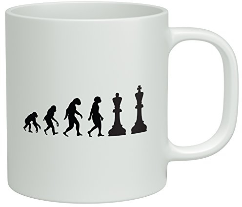 Shopagift Evolution of Chess White 10oz Novelty Gift Mug Cup