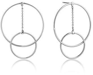 Ania Haie Damen-Ohrhänger Modern Front hoop Earrings 925er Silber One Size Silber 32014205