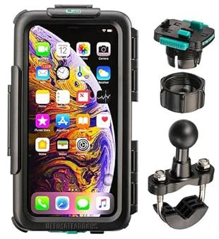 Ultimateaddons Metal U-Bolt Motorcycle Mount + Waterproof Case Compatible with iPhone 6 6S 7 8 Plus