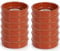 Pack de 12 Cazuelas redondas de barro, diámetro exterior 11.3 cm, diámetro interior 9.7 cm, apta para vitro y horno