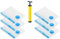 PEARL 6er-Set Vakuum-Kleiderbeutel in 3 Größen, inklusive Handpumpe (Koffer Organizer)