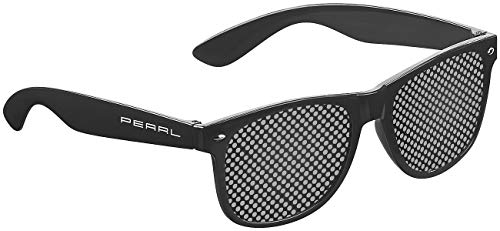 PEARL Rasterbrille: Lochbrille zur Augen-Gymnastik und -Entspannung, schwarz (Lochrasterbrille, Rasterbrille Lochbrille, Lesebrille)