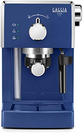 Gaggia Viva Chic Midnight - Color azul - Cafetera Manual - 1025W de potencia - Capacidad 1 litro - Material plástico ABS (acrilonitrilo butadieno estireno)