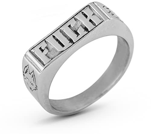 Akitsune Fuck Statement Ring | Stapelbarer Ring Herren Frauen Edelstahl Designer Silber - US 10
