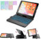 QYiD Custodia con Tastiera per iPad 2018 (6a Gen) - 2017 (5a Gen) - iPad PRO 9.7 - iPad Air 2 & 1, Wireless Custodia Tastiera con 7 Colori Retroilluminati, Rotazione a 360 Gradi, Nero