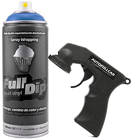 AutoFullCar Full Dip Spray Vinilo Líquido 400 ml con Adaptador (Azul Metalizado)