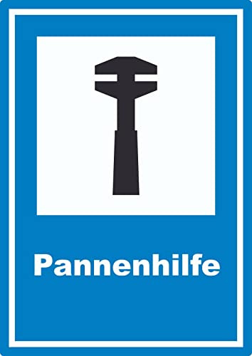 Pannenhilfe Aufkleber A8 (52x74mm)