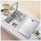 Lavandino Della Cucina, Lavabo A Vasca Singola In Acciaio Inox Nero E Argento 304 Sottopiano/a Scomparsa, Lavello Da Cucina Con Rubinetto Ribaltabile (Size : 35cm-Silver+)