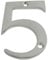Satin Chrome Door Numbers Screw On 3 Inch Number 5 Door Number Elegant and Bold Door Numerals Suitable for All Door Types Including Wooden uPVC and Composite.