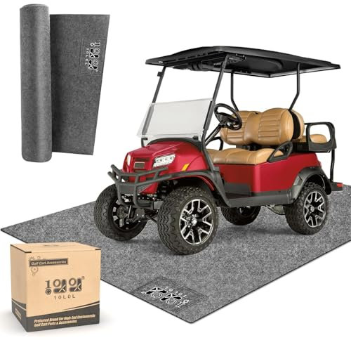 10L0L Tappetino da golf per garage assorbente acqua/olio/antiscivolo ispessito tappetino per golf cart auto EZGO Yamaha ATV UTV tappetino da parcheggio (269,2 x 149,9 cm)