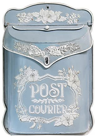 All Chic Casella della posta Cassetta postale Montaggio a parete Scatole postali per esterni Vintage Cassette postali/Montaggio a parete Esterno Stile antico Giardino Decorazione Fiore Patter