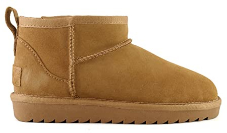 Colors of California Damen Stiefel Schuhe Boots Veloursleder Elegant Freizeit uni Boots warm Winter