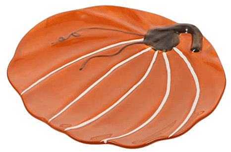 Speiseteller, Salatschüsseln, Servierschalen, Obstschalen, 1 Keramik-Kürbis-Teller, Herbst-Ernte-Speiseteller, kürbisförmige Süßigkeitenschale, Trick- oder Leckerli-Körbe, Frühstücksteller, Gerichte