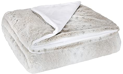 optidream Kuscheldecke Wendedecke Tierfelloptik 150x200 Schnee-Leopard
