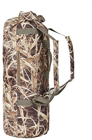 AUSCAMOTEK Duck Blind Seesack für Jagdausrüstung, wasserabweisend, Top-Load, Camouflage-Duft, Natürliches Wasservögel-Rollo, Duffel Rucksäcke