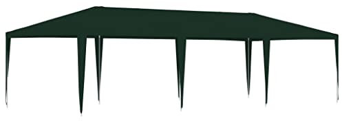 RONGQI Profi-Partyzelt, Festzelt, Pavillion, Bierzelt, Garten Party Zelt, Gartenzelt, Grillpavillon, 4×9 m Grün 90 g/m²