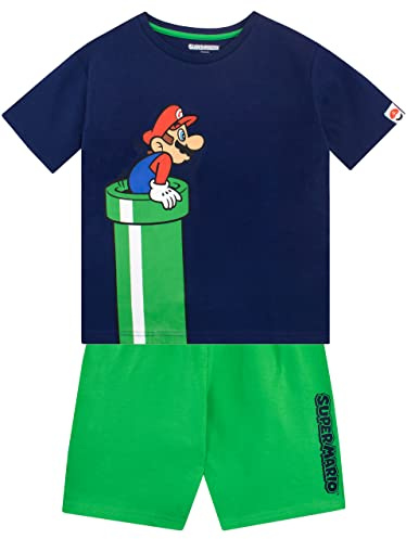 SUPER MARIO BROS Boys Mario Top and Shorts Set Daywear for Kids Multicolour 8-9 Years