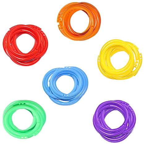 Pamtns Buchringe 100 Stück Binder Ringe Kunststoff Buch Ringe Plastik Loseblatt Ring Runde Bindung Ringe Buntes Buch Binder Verbinder Ringe Schlüsselringe für Sammelalben Album Karten