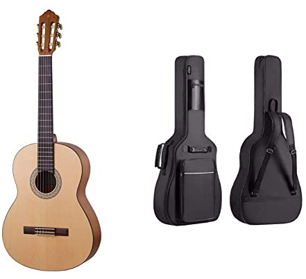 Yamaha C40MII Chitarra Classica - Chitarra 4/4 Classica in Legno (65 cm, scala da 25 9/16”) & CAHAYA Custodia per Chitarra Universale [Nuova Versione Migliorata] Imbottita con 2 Tasche