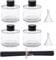 Agidea 4 Stück Duft-Glas-Diffusorflaschen, nachfüllbare Diffusorflaschen mit 20 Stück Schilfrohrstäbchen und schwarzen Kappen und Trichter, Diffusorgläser für Zuhause, Frauen, Geschenk (150 ml)