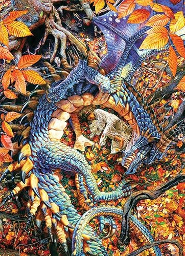 Cobble Hill 1000 Teile Puzzle – Abby's Dragon – Musterposter im Lieferumfang enthalten