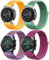 Cinturino Nylon Loop per Huawei Watch GT/Gt 2 46mm/per Samsung Galaxy Watch 3 45mm/Galaxy Watch 46 mm/Gear S3 Frontier,22mm Smartwatch Cinturini Sport per Amazfit Bip 5/Balance/Gtr Uomini Donne 4PCS