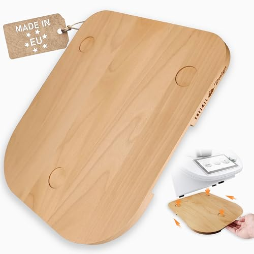 EKFJAELL Thermomix Gleitbrett TM6 & TM5 34x30x2 cm aus hochwertiger Buche - Schutz für die Waage & Arbeitsplatte, einfaches Verschieben, Gleitbrett Thermomix TM6 & TM5 - Thermomix Zubehör