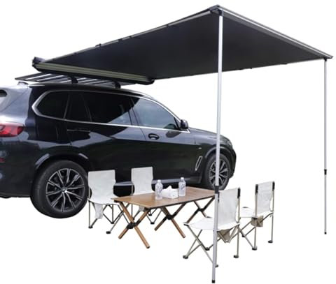 Tendalino Camper Veranda Per Roulotte Tenda da Tetto Auto,Tenda da Sole Retrattile UV50+ Impermeabile,Tendalino Laterale/Posteriore per Camion SUV Furgoni Camper da Campeggio Escursione Viaggio ( Size