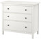Generisch HEMNES Kommode mit 3 Schubladen, 108x96 cm, weiß gebeizt