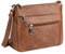 letech+ Umhängetasche Damen Mittelgroß Handtasche mittelgross Damen Schultertaschen Für Damen Leder PU Crossbody Bag Mehrere Fächertaschen für Einkaufen,Reisen Braun
