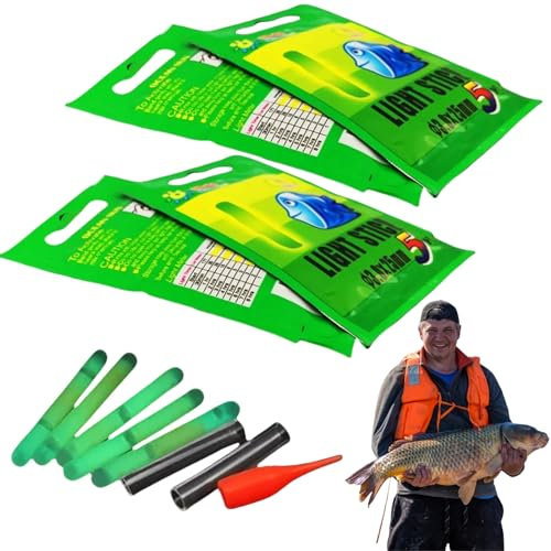 KLLJ Knicklichter,Knicklichter Angeln,Glow Sticks Fishing,Knicklicht Posen,Led Knicklicht Angeln,Fishing Light Float,Mini Glow Sticks,Für Nachtangeln