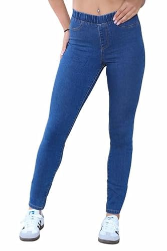 Ex High Street Brand Pull On Jeans for Women UK 8-22, High Waisted Jeans Women Stretchy Ladies Jeans Skinny Denim Jeans Women Jeggings for Women UK
